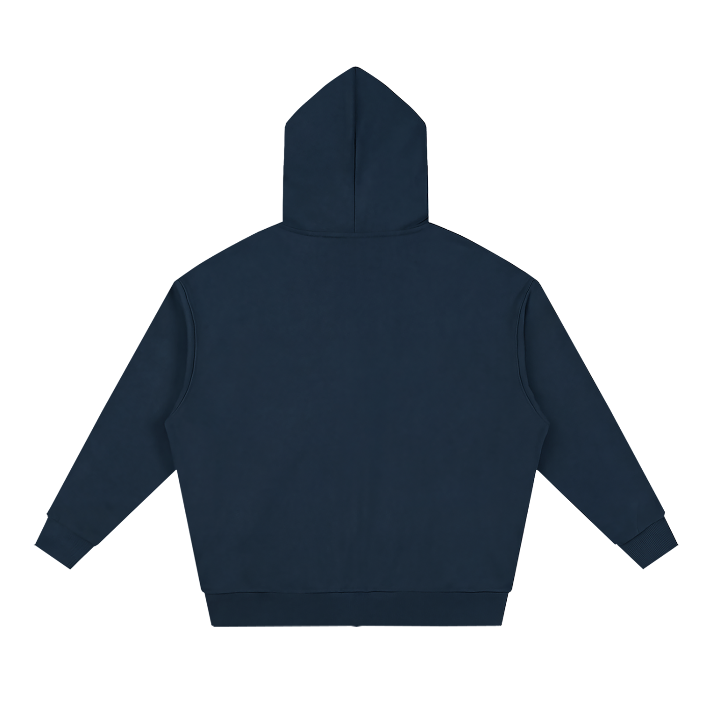 Unisex Loose Solid Full Zip Hoodie