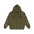 LW 123  Camo-Splice Raglan Zip Hoodie