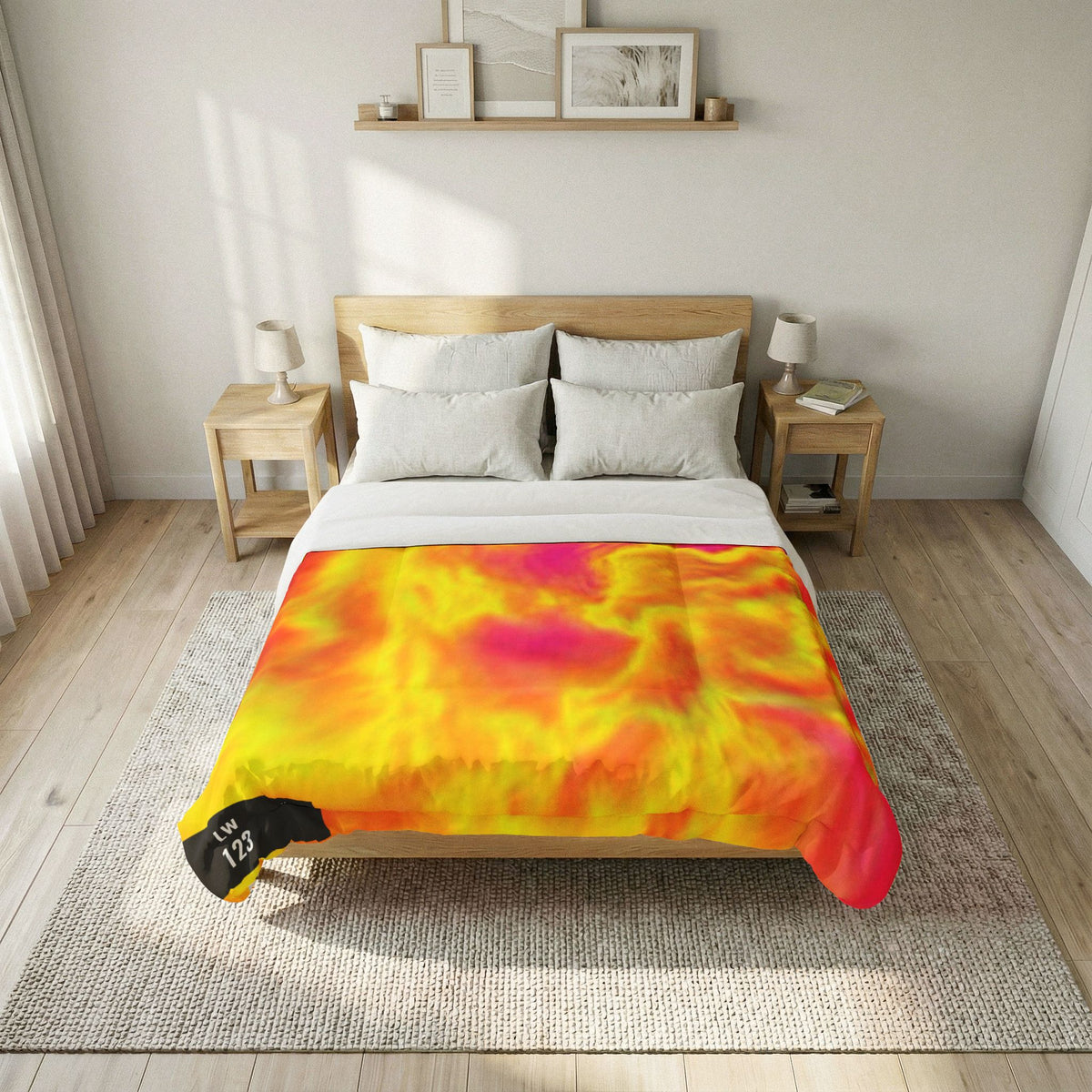LW 123 Vibrant Flame Tie-Dye Comforter