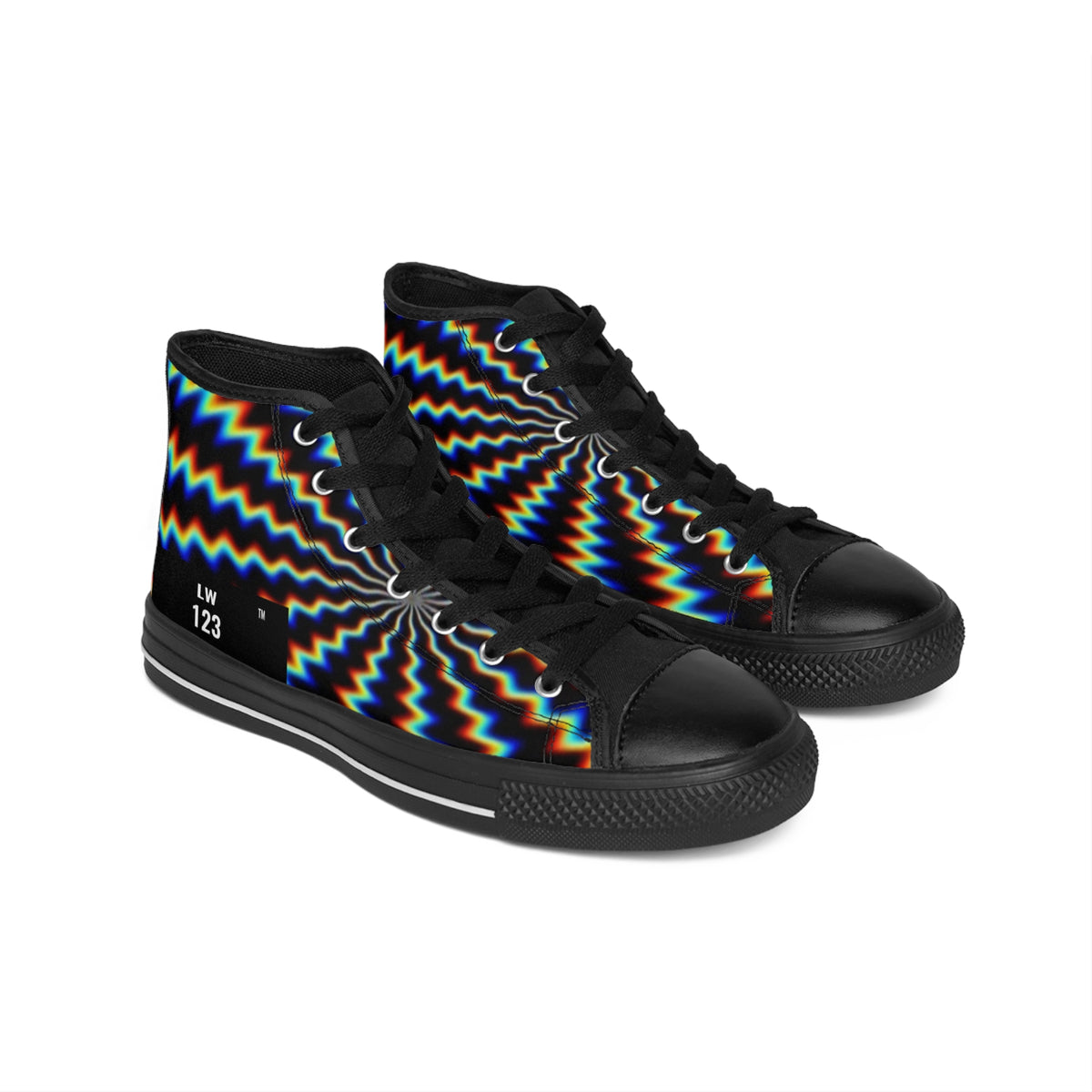 LW 123 Psychedelic Spiral High-Top Sneakers —