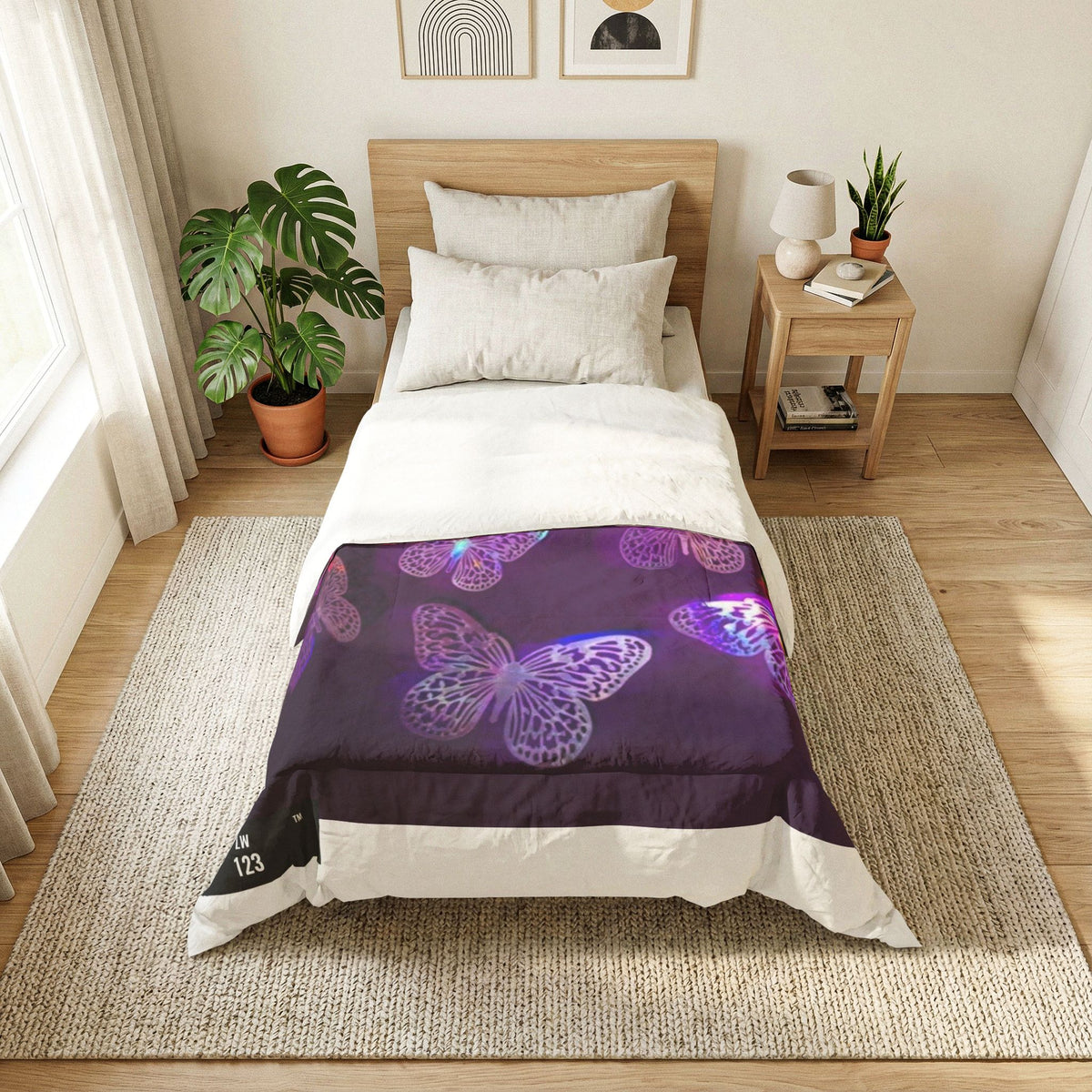 LW 123 Butterfly Glow Cotton Comforter
