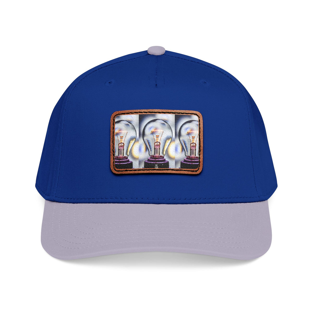 LW 123 Mid Profile Baseball Cap with Leather Patch (Rectangle)