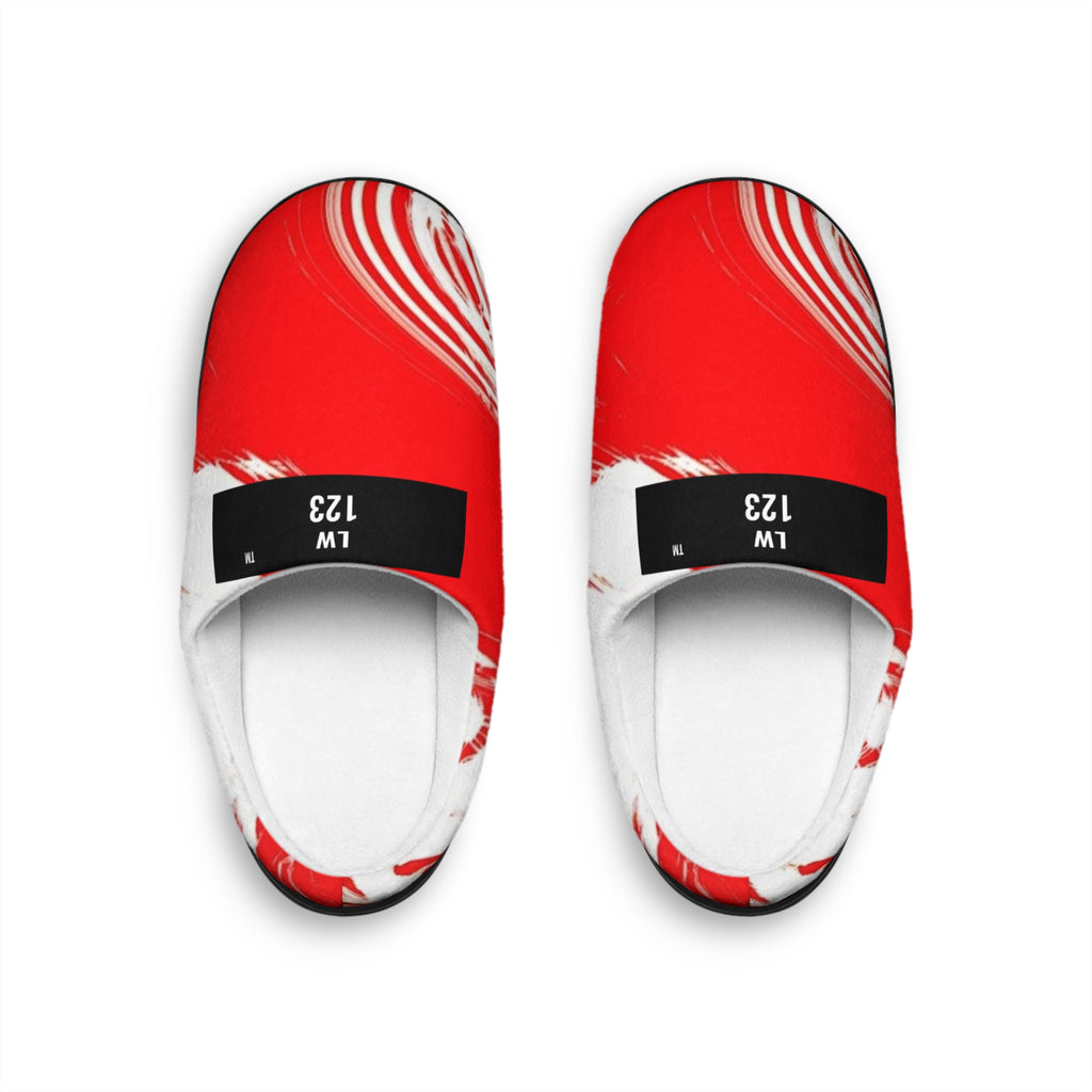 LW 123 Red Swirl Women’s Indoor Slippers