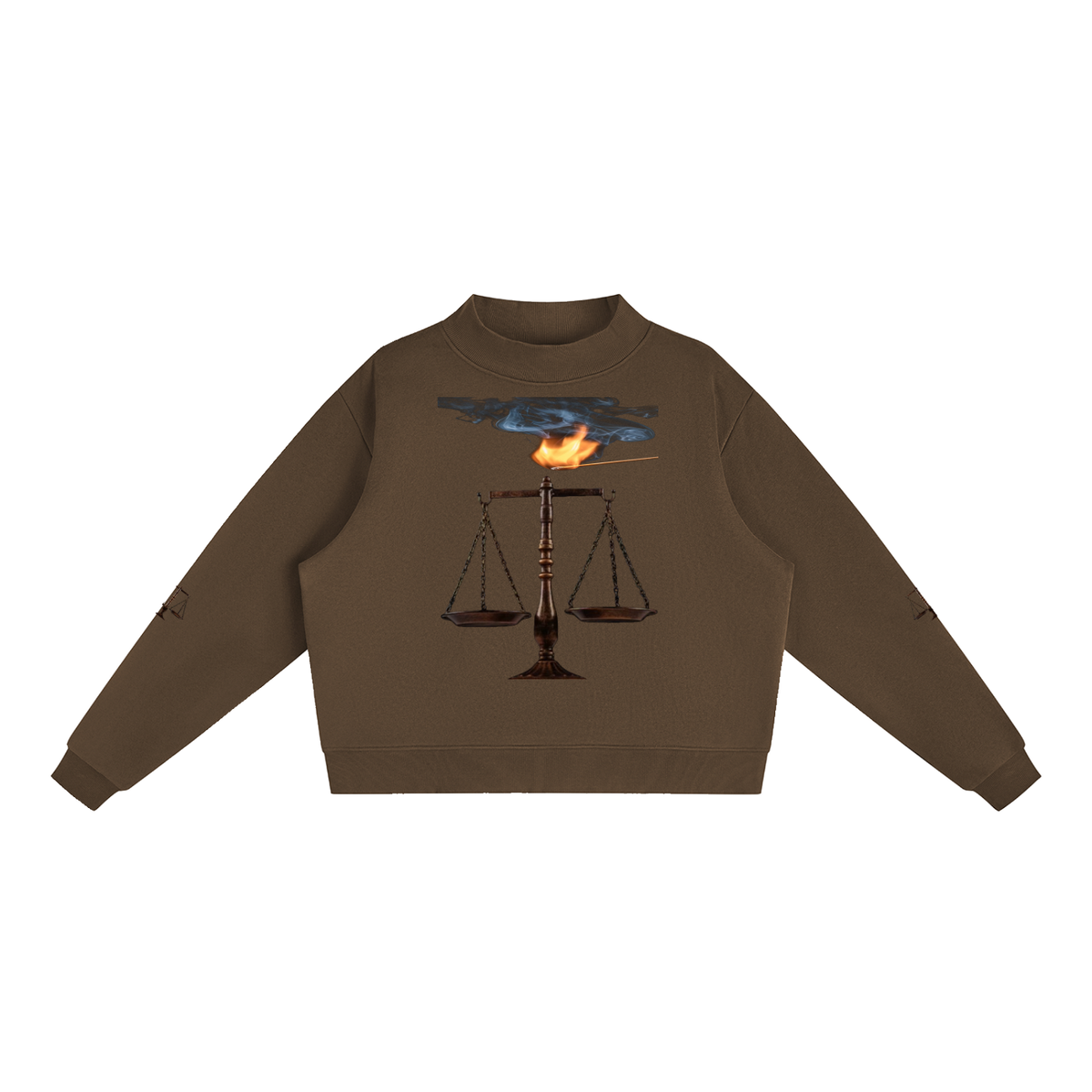 LW 123 Fleece Mock-Neck Crew Sweatshirt