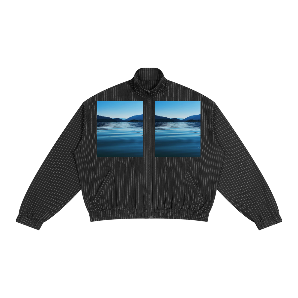LW 123  Striped Full-Zip Track Jacket