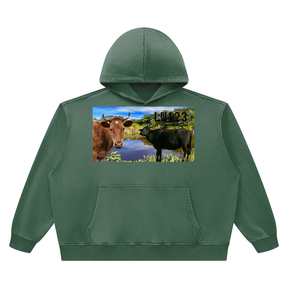 LW 123 Heavyweight Vintage Wash Boxy Hoodie