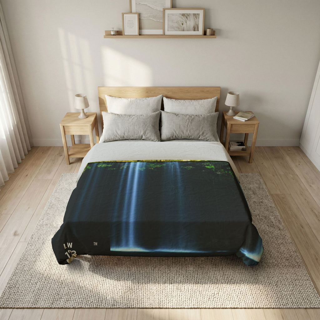 Waterfall Cotton Duvet Cover – Serene Forest Waterfall Bedding