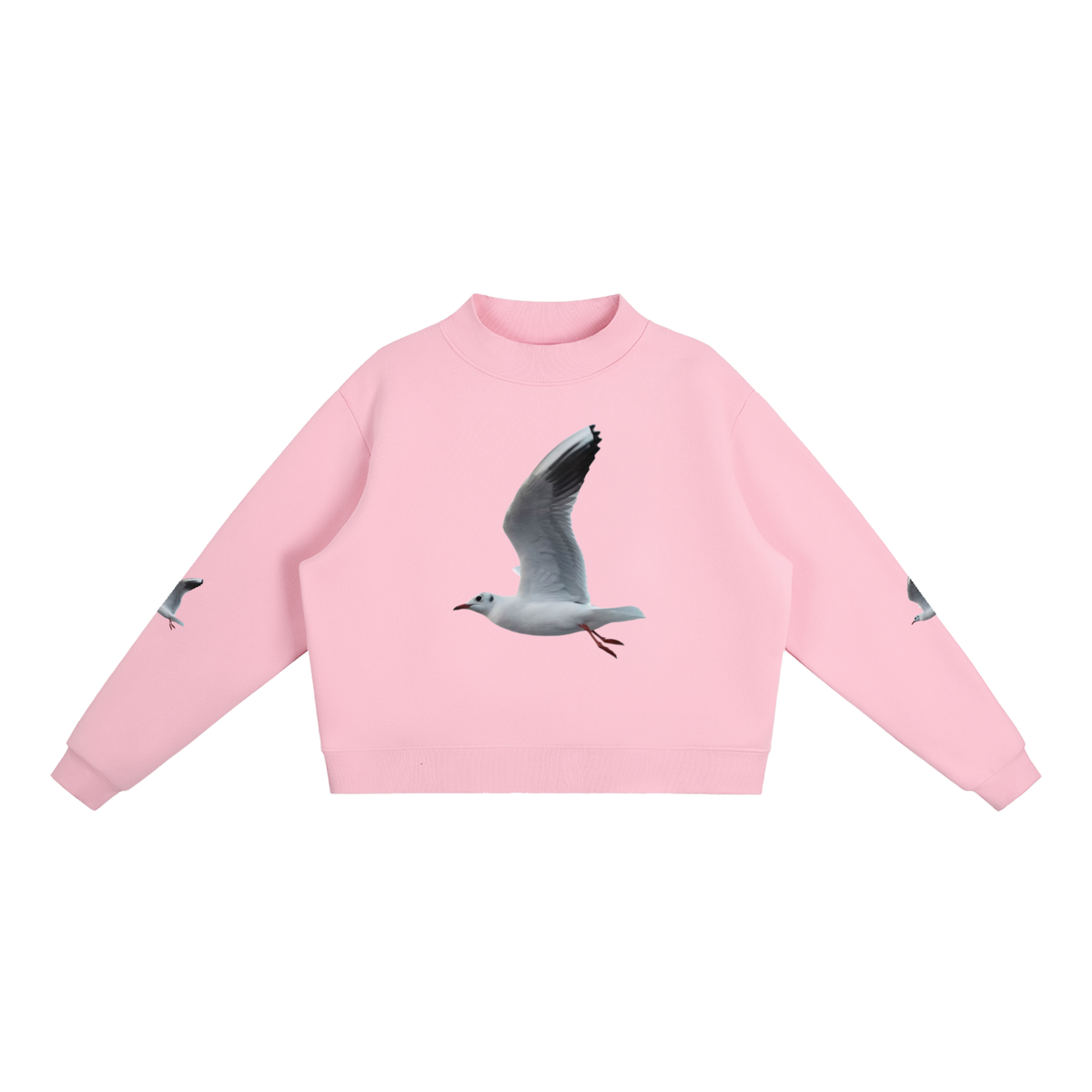 LW 123 Fleece Mock-Neck Crew Sweatshirt