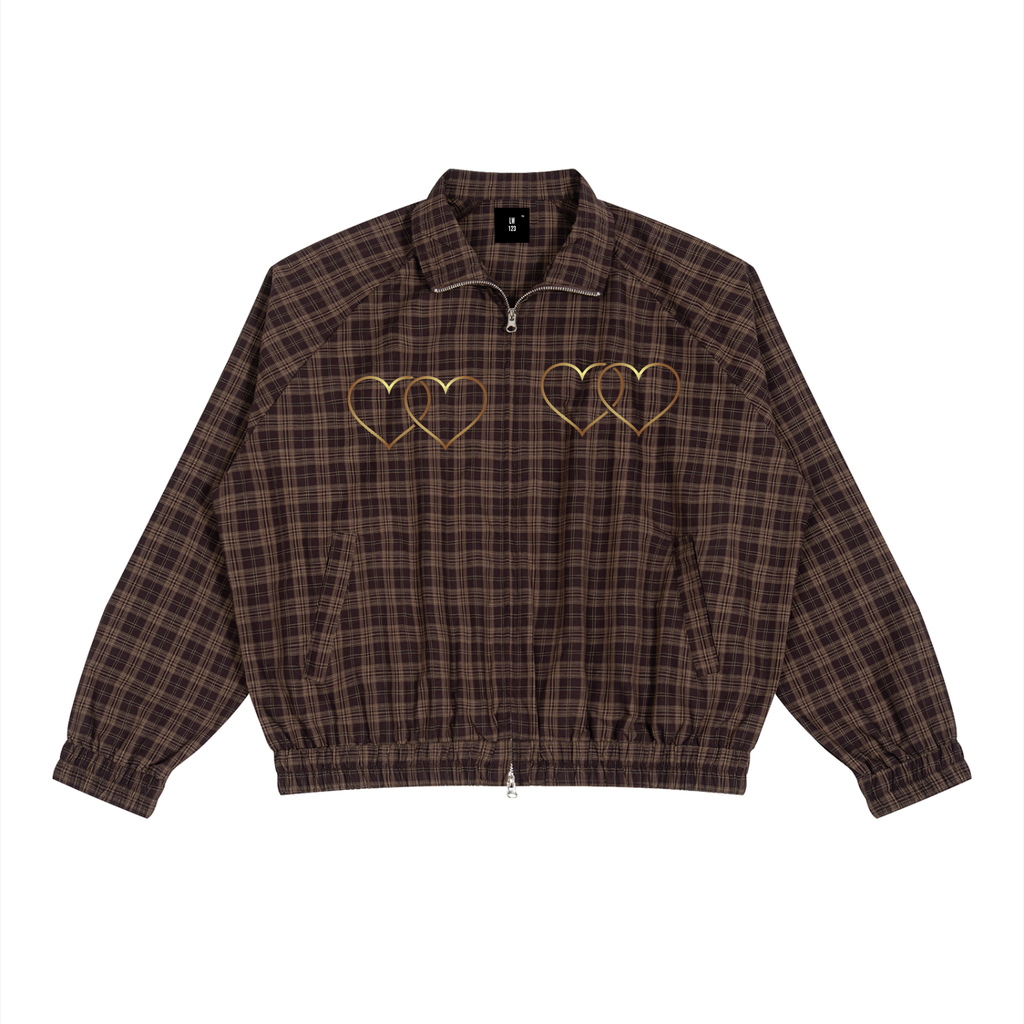 LW 123 Plaid Full-Zip Track Jacket