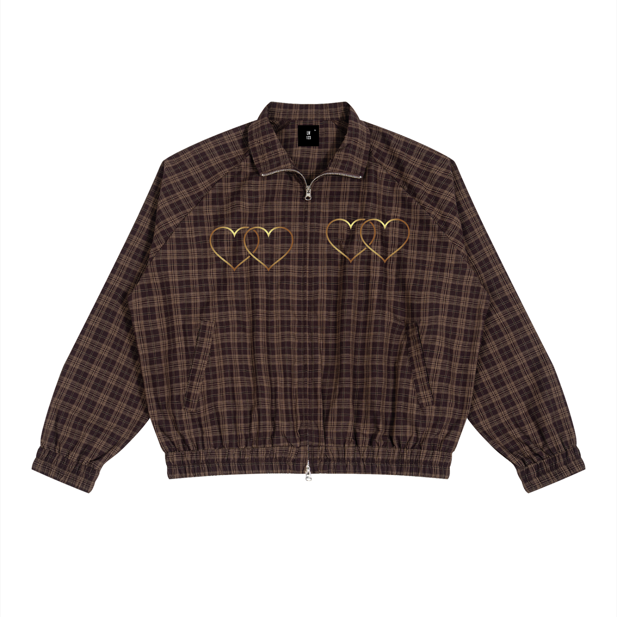 LW 123 Plaid Full-Zip Track Jacket
