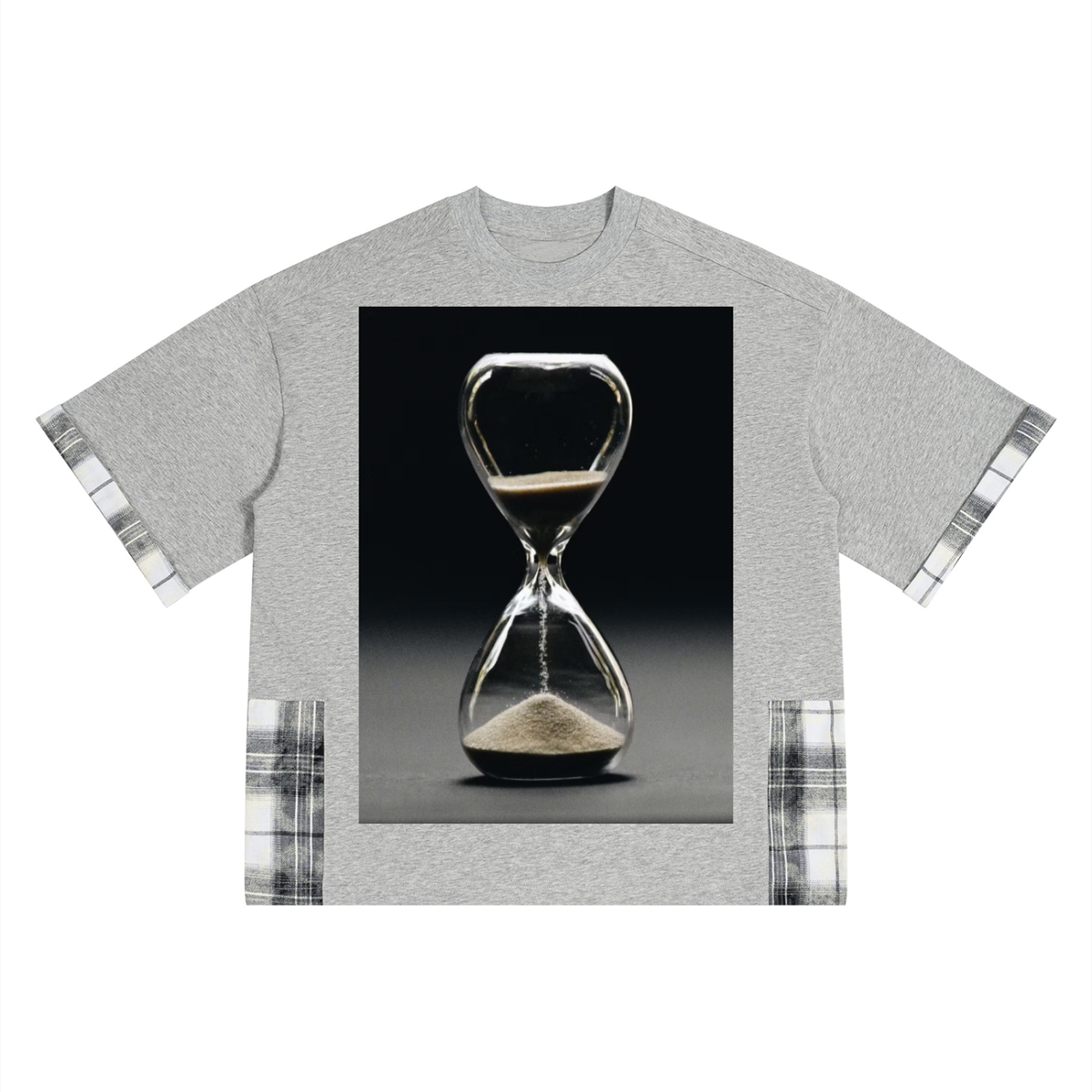 LW 123 Plaid Paneled T-Shirt