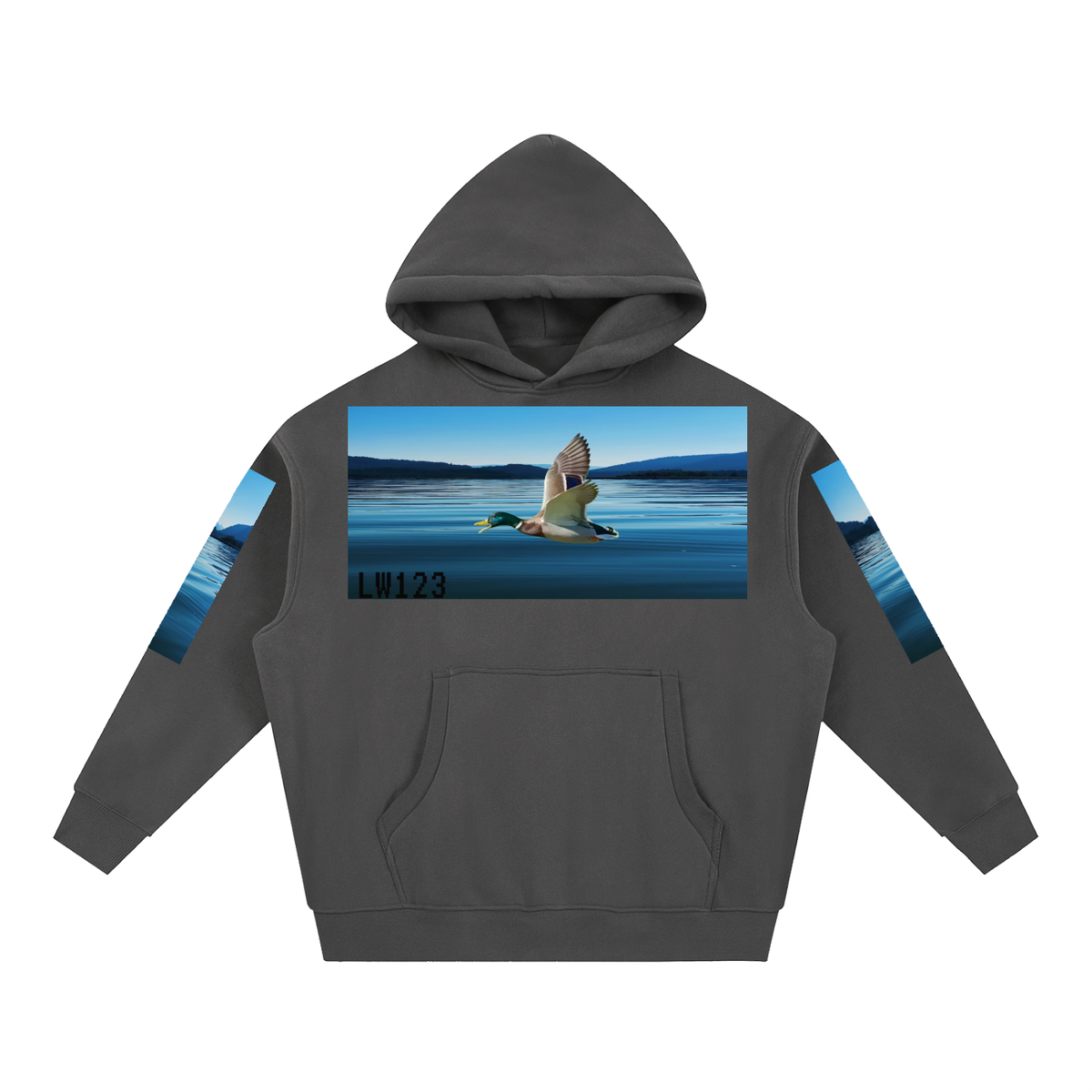 LW 123 Oversized Boxy Fit Fleece Hoodie