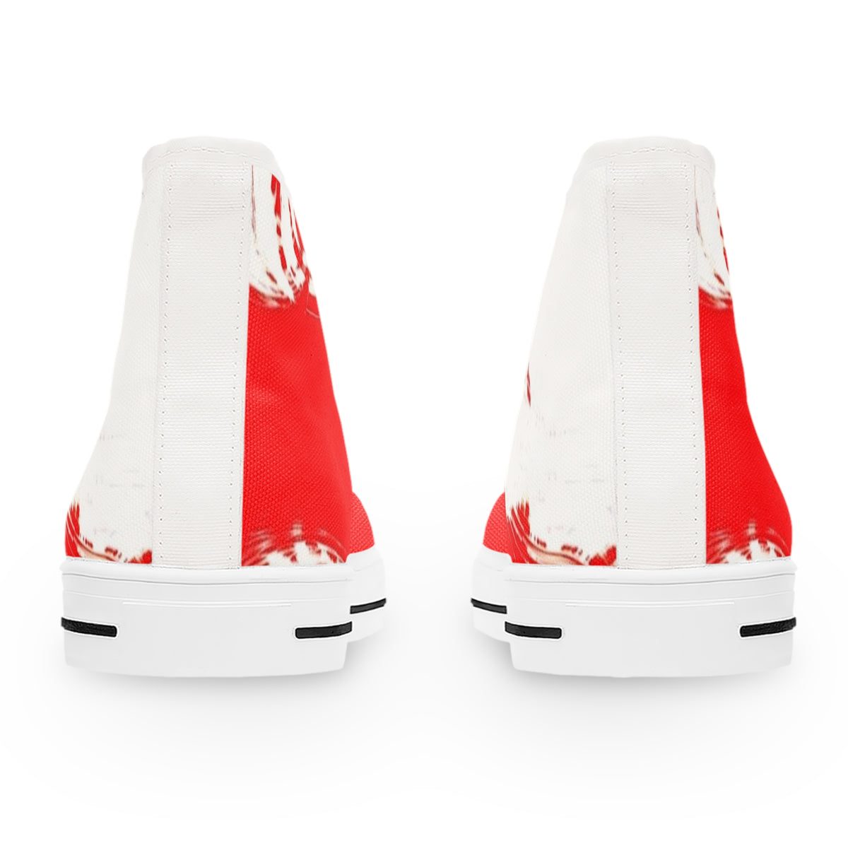 LW 123 Red Brushstroke High-Top Sneakers