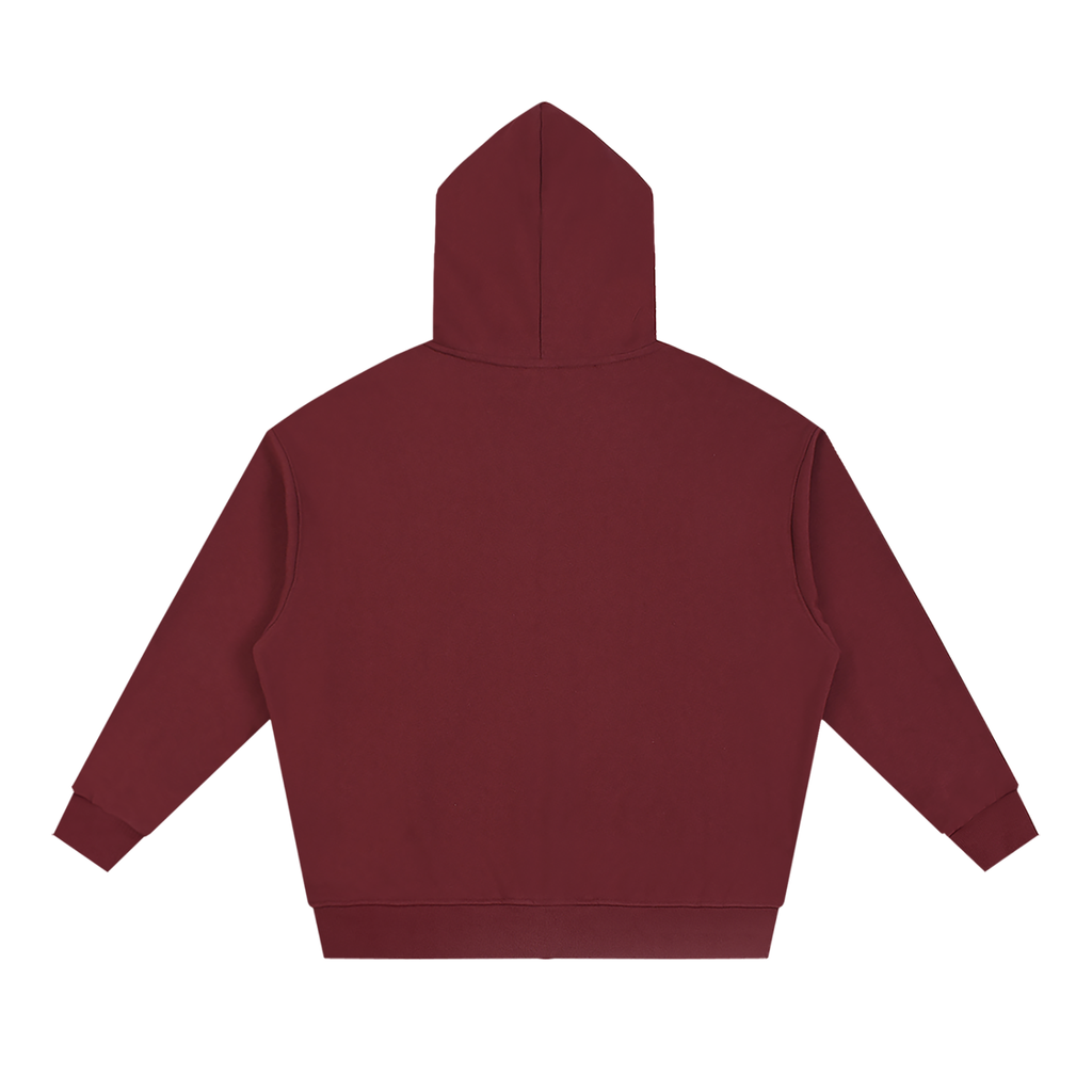 Unisex Loose Solid Full Zip Hoodie