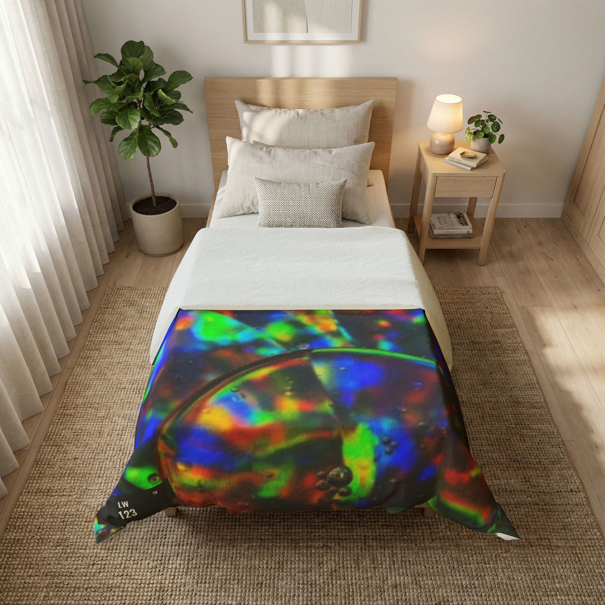 LW 123 Holographic Bubble Cotton Duvet Cover