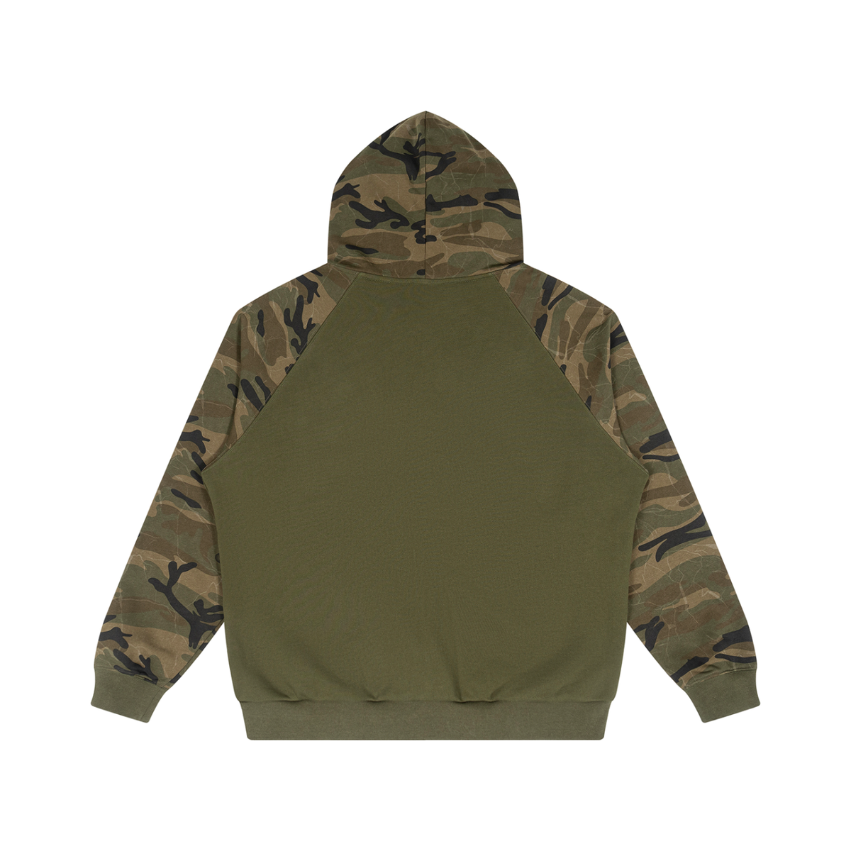 LW 123  Camo-Splice Raglan Zip Hoodie
