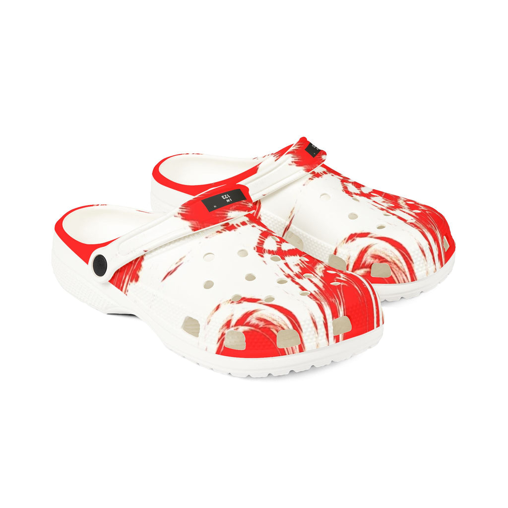 LW 123 Red Paint Splash EVA Clogs