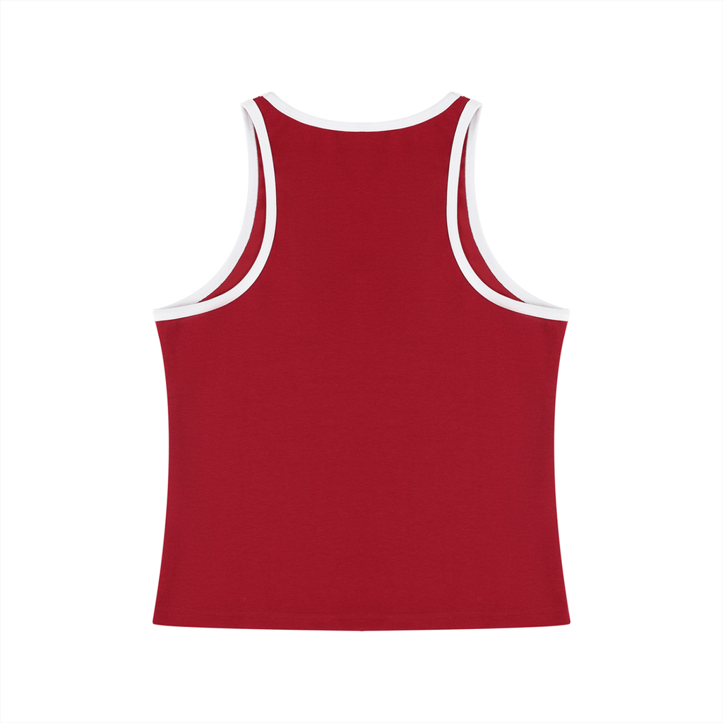 Women's Color Block Cropped Tank Top