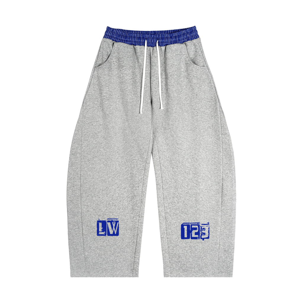 Plaid Waistband Barrel Sweatpants