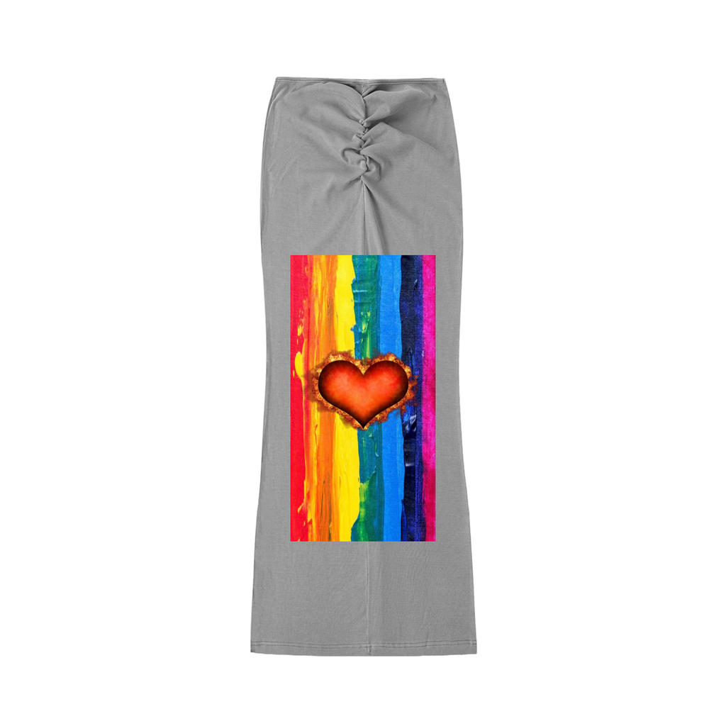 LW 123  Drawstring Maxi Skirt
