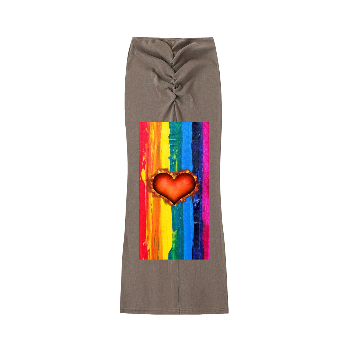 LW 123  Drawstring Maxi Skirt