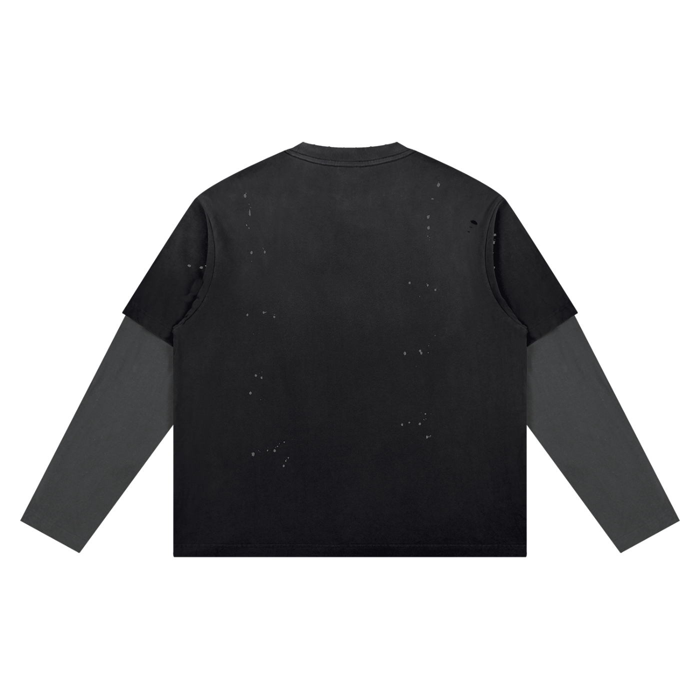 LW 123  Vintage Wash Distressed Layer T-Shirt