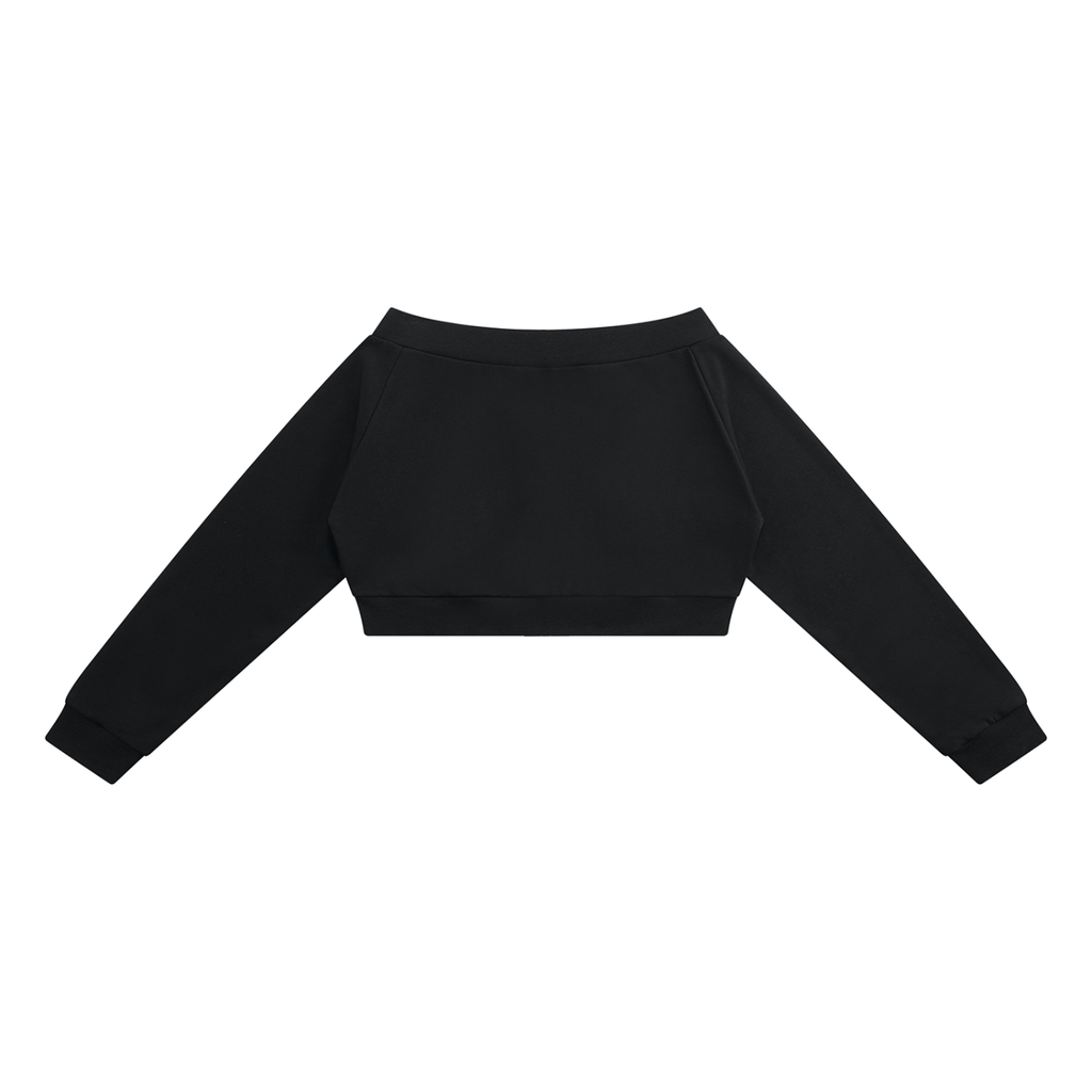 LW 123 Women's Off-Shoulder Full Zip Hoodie