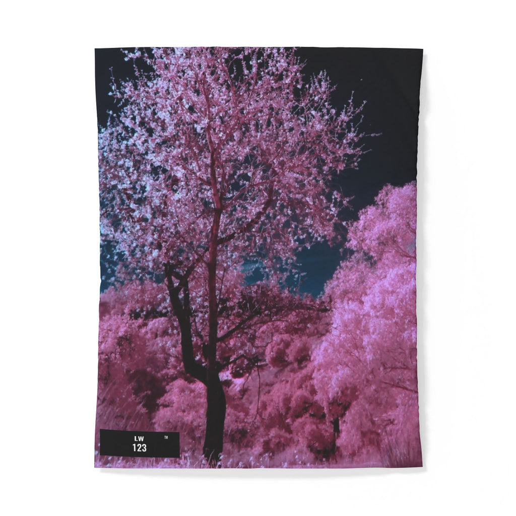 LW 123 Pink Cherry Blossom Cotton Duvet Cover — Floral Tree Scenic Bedding