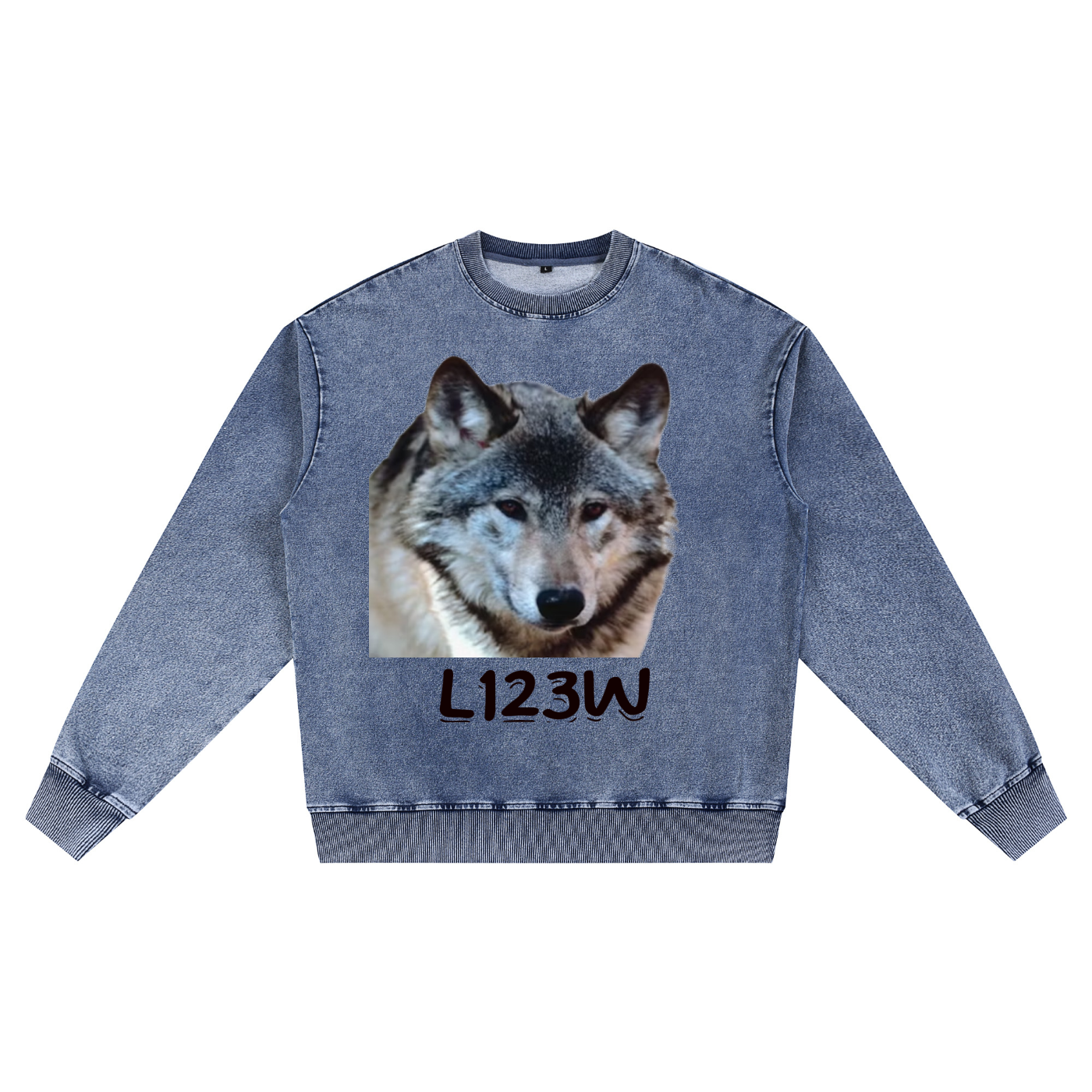 Snow Wash Oversized Crewneck Sweatshirt