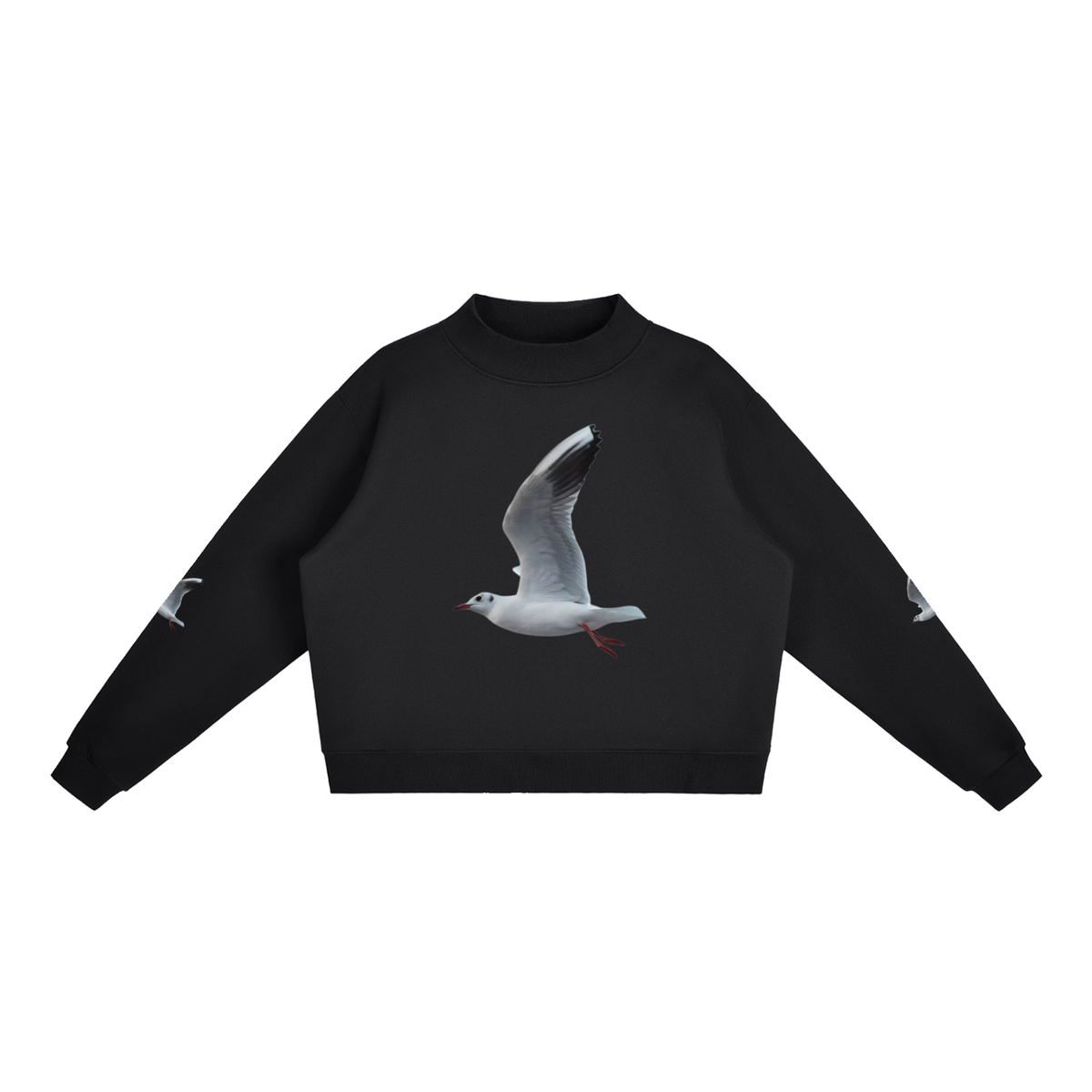 LW 123 Fleece Mock-Neck Crew Sweatshirt