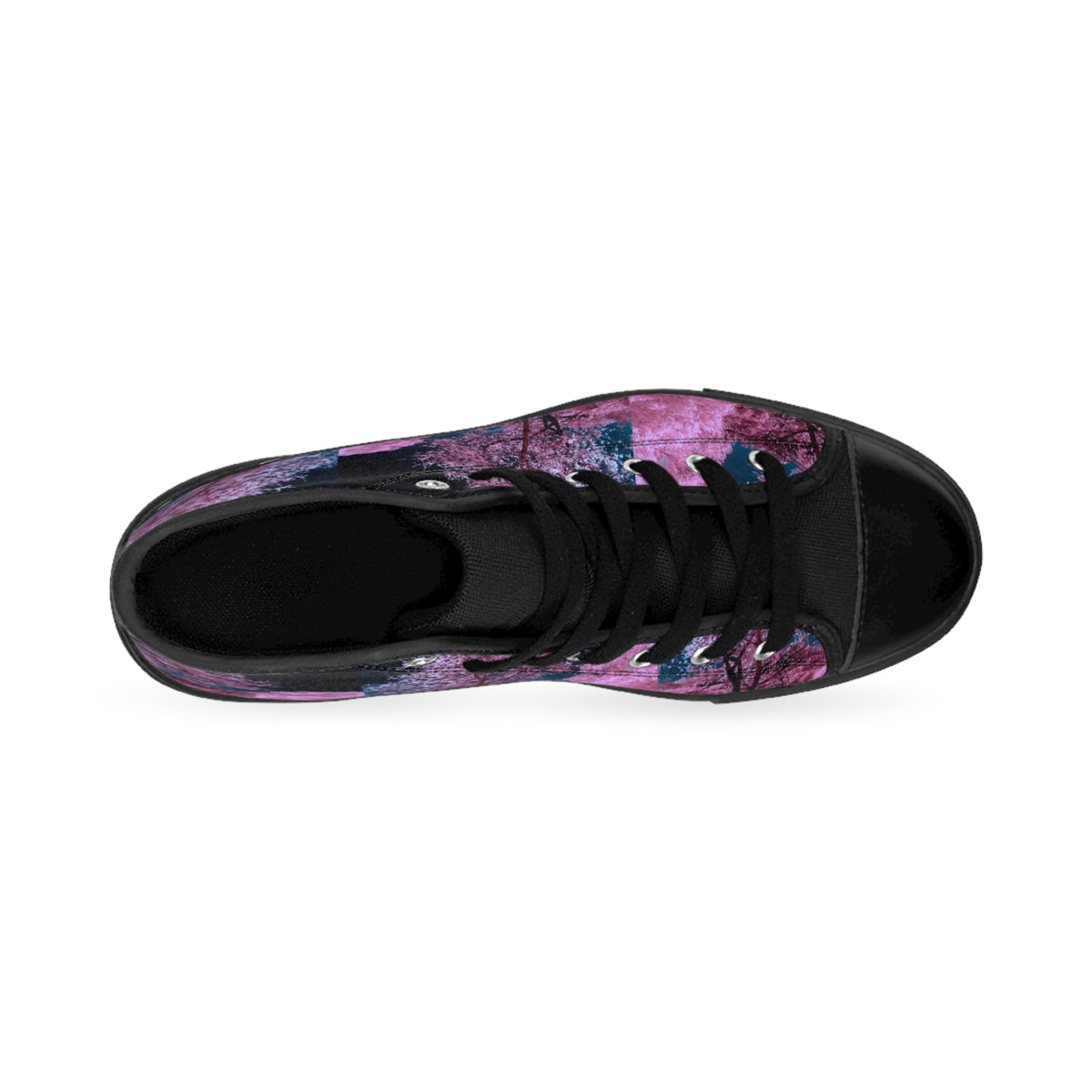 LW 123 High-Top Sneakers — Pink & Purple Forest Graphic (LW 123)
