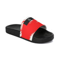 LW 123 Women's Red Brushstroke Slide Sandals