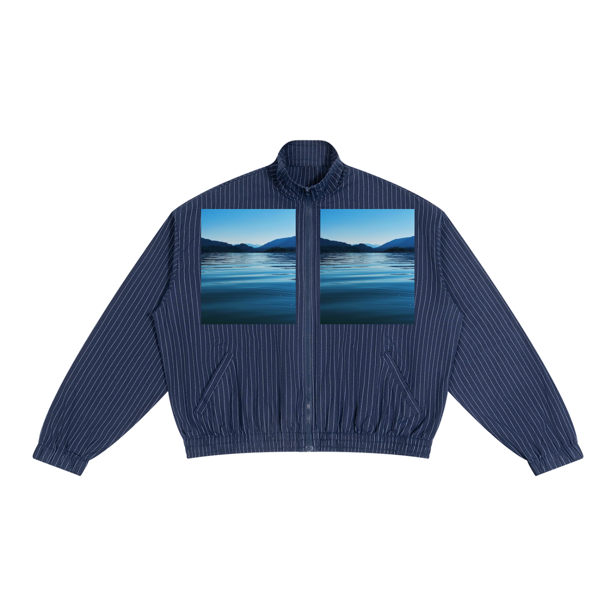 LW 123  Striped Full-Zip Track Jacket
