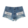 LW 123  Raw Hem Denim Shorts