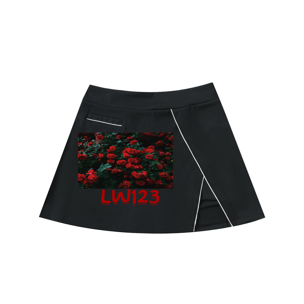 High-Waist Pocketed A-Line Skirt