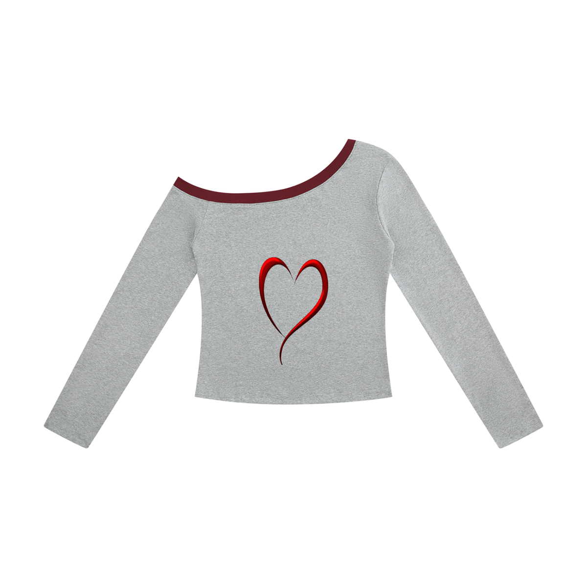 LW 123 Women’s Color Block Off-the-Shoulder T-Shirt