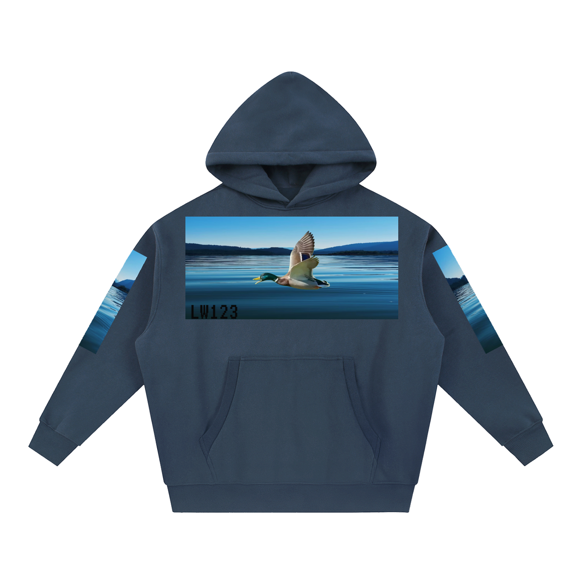 LW 123 Oversized Boxy Fit Fleece Hoodie