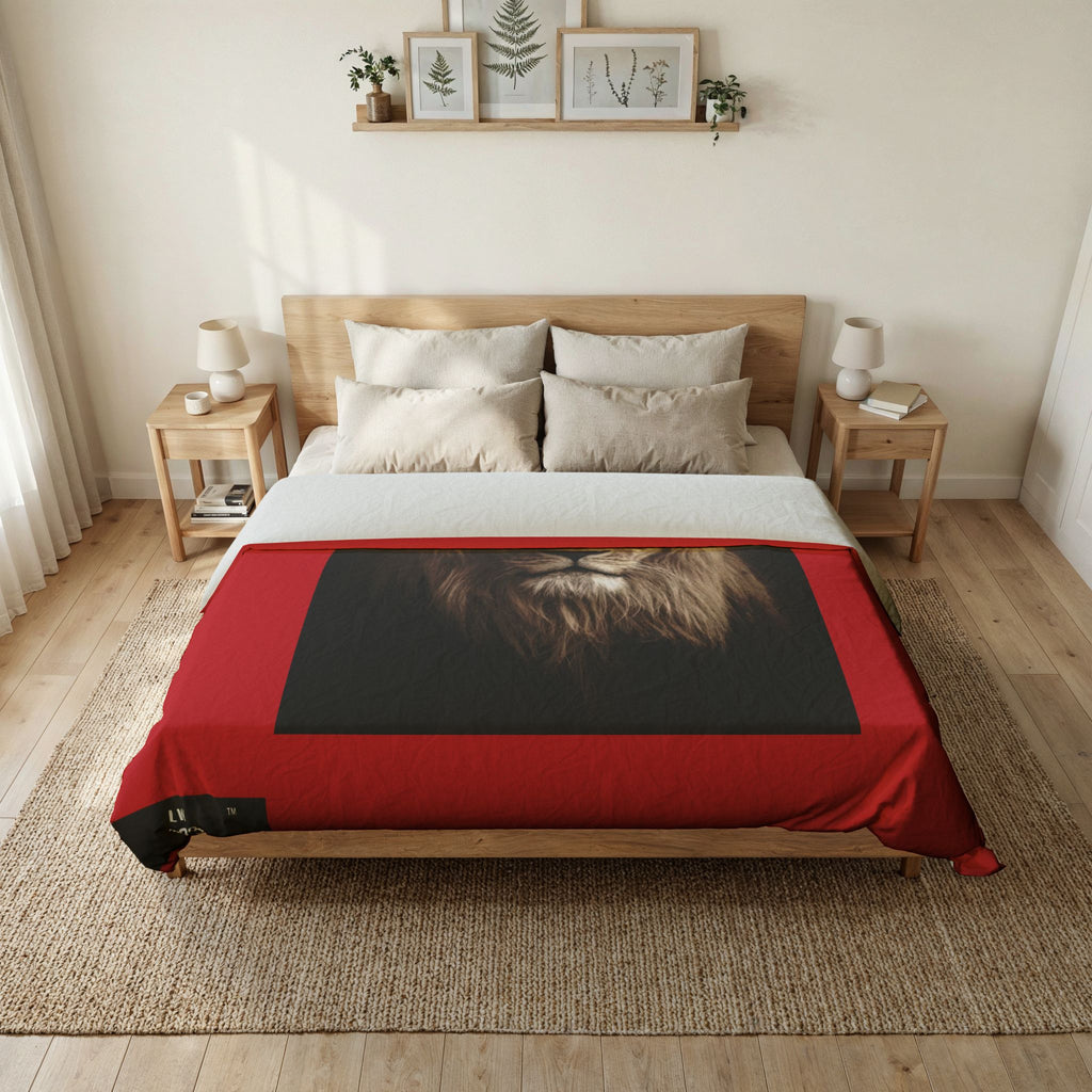 LW 123 Lion Portrait Cotton Duvet Cover
