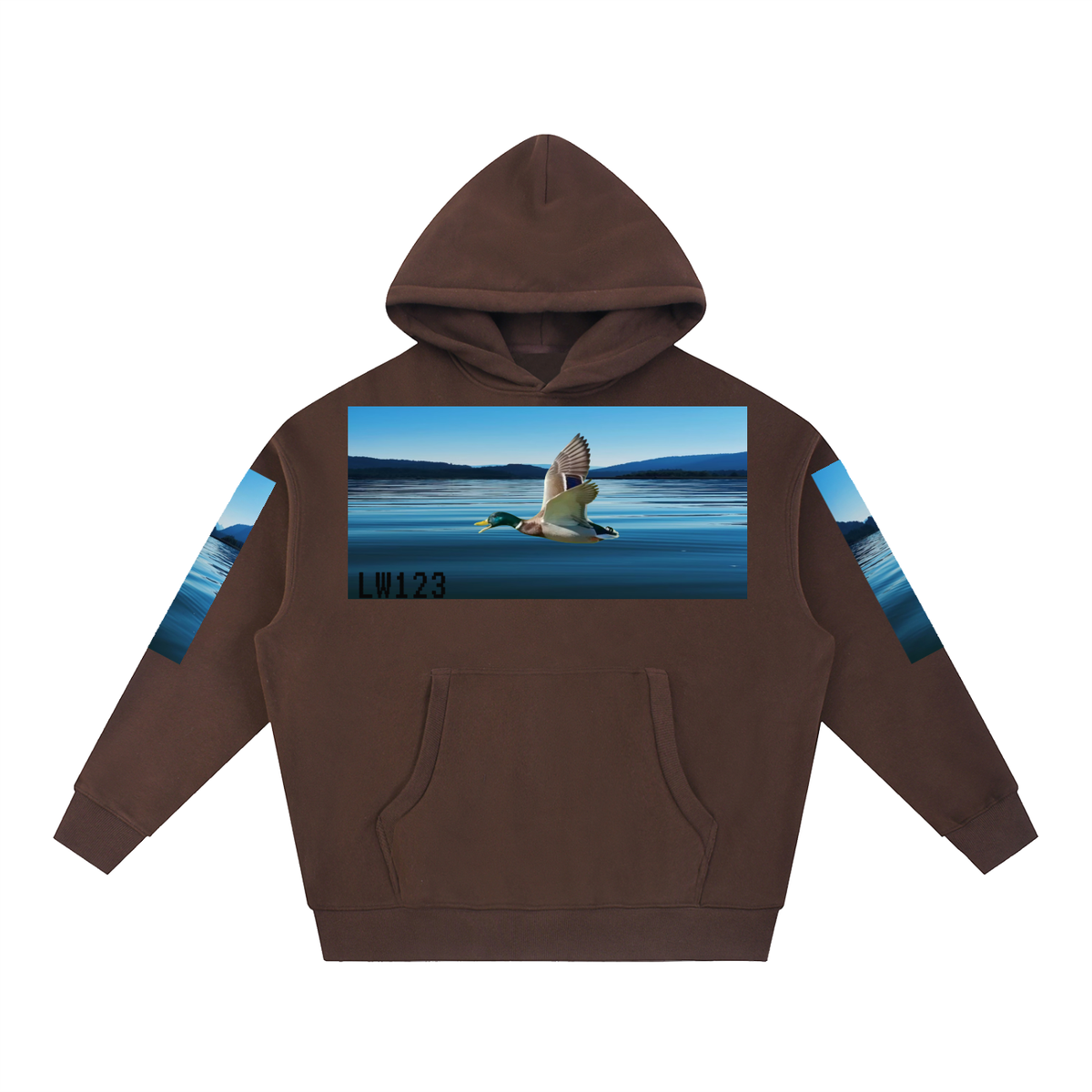 LW 123 Oversized Boxy Fit Fleece Hoodie