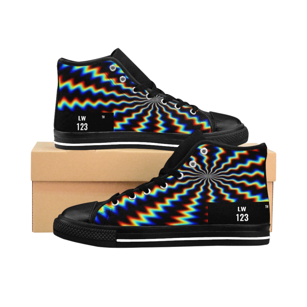 LW 123 Psychedelic Spiral High-Top Sneakers —