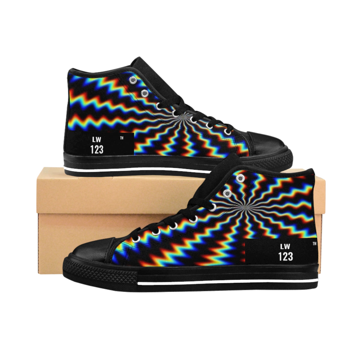 LW 123 Psychedelic Spiral High-Top Sneakers —