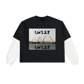 LW 123 Layered Contrast Sleeve Cotton T-Shirt