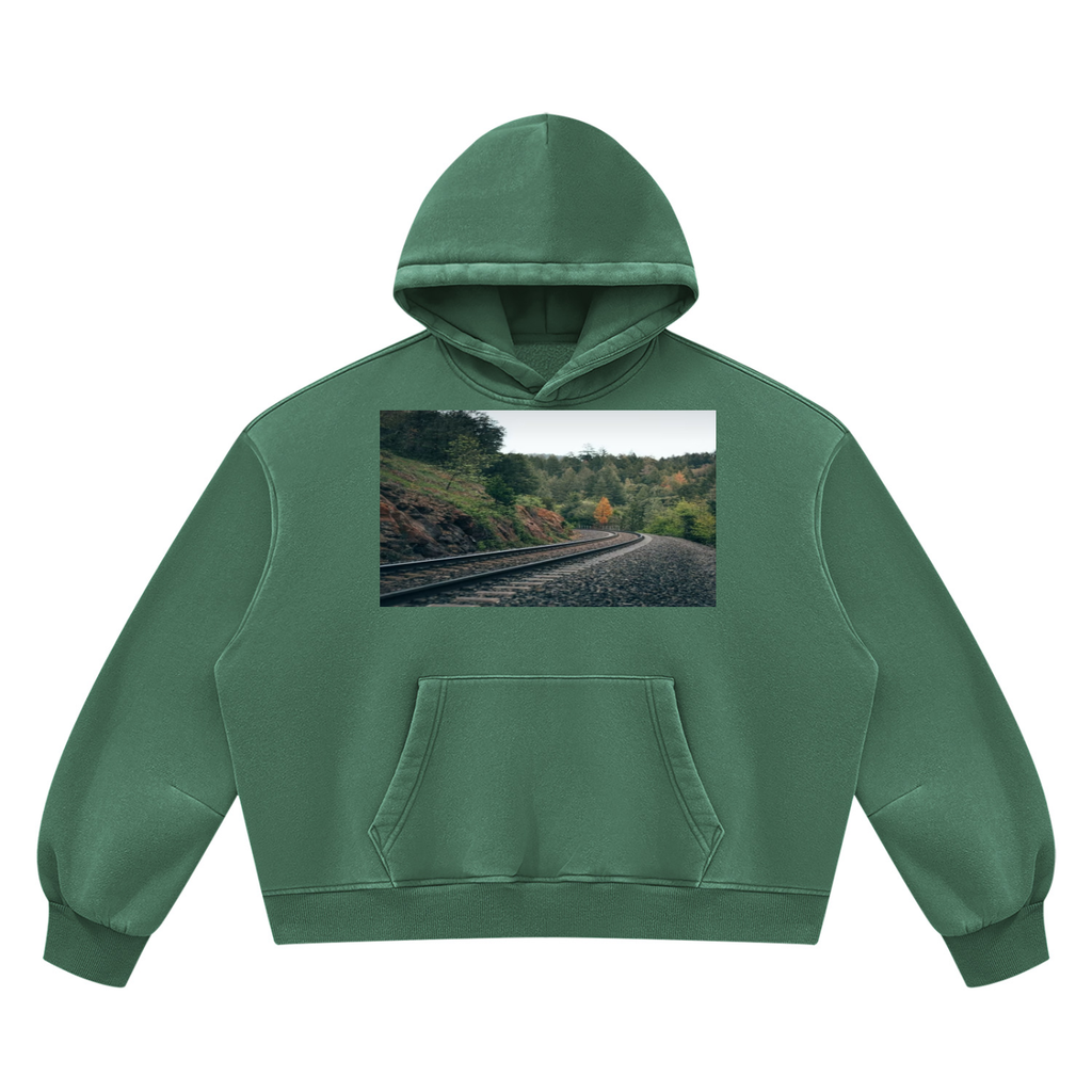 LW 123 Vintage Wash Boxy Fleece Hoodie