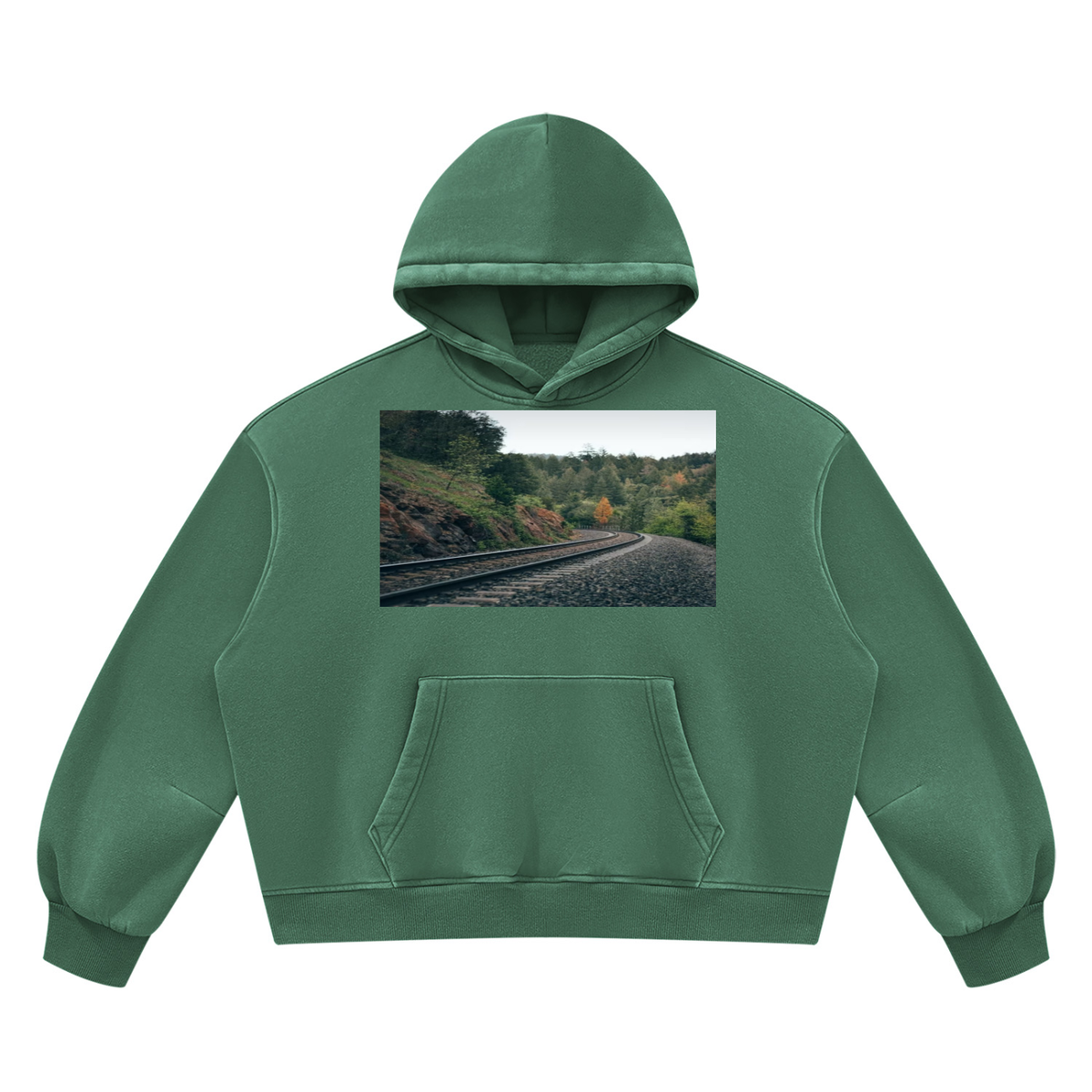 LW 123 Vintage Wash Boxy Fleece Hoodie