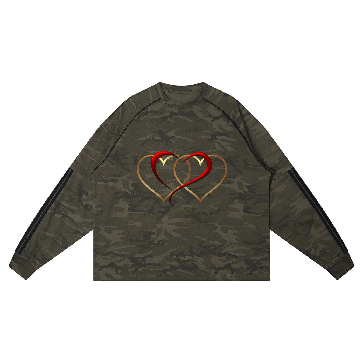 LW 123  Camo Loose Long Sleeve T-Shirt