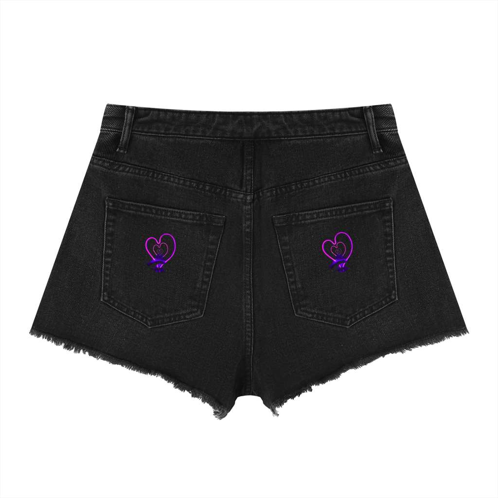 LW 123 Women’s Vintage Wash High Rise Denim Shorts