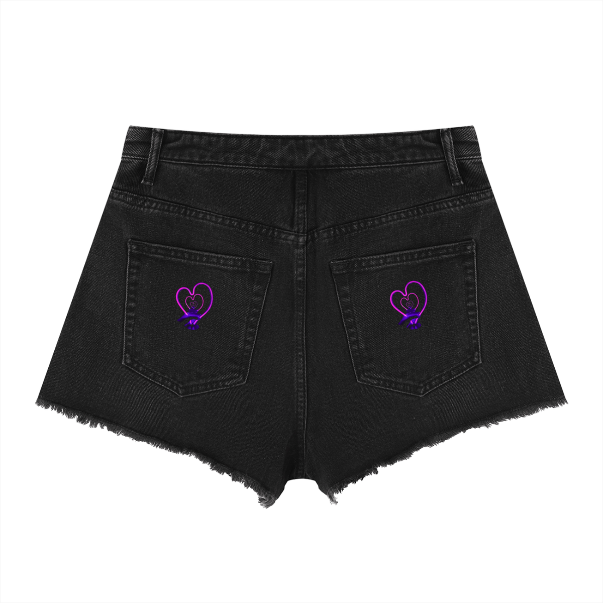 LW 123 Women’s Vintage Wash High Rise Denim Shorts