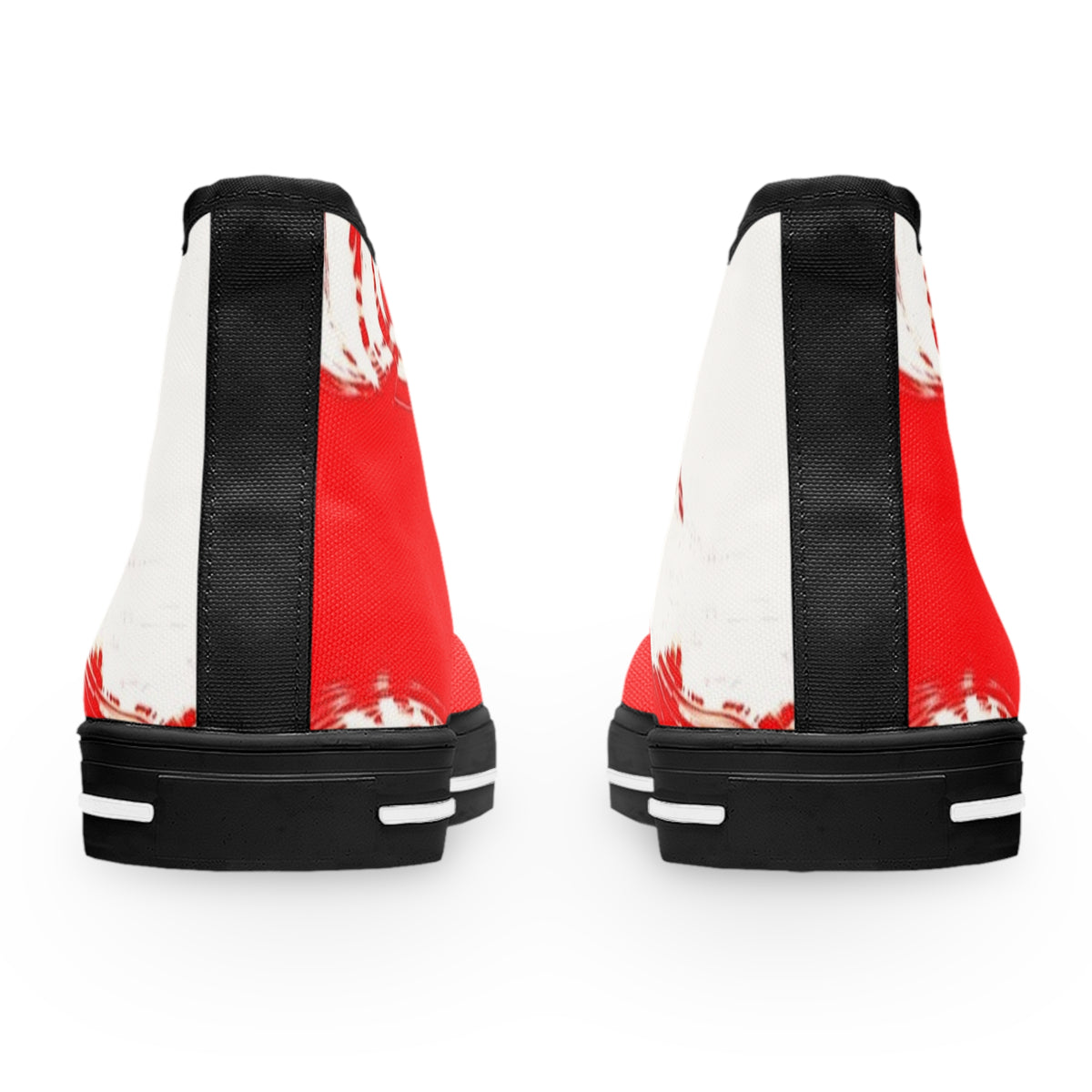 LW 123 Red Brushstroke High-Top Sneakers