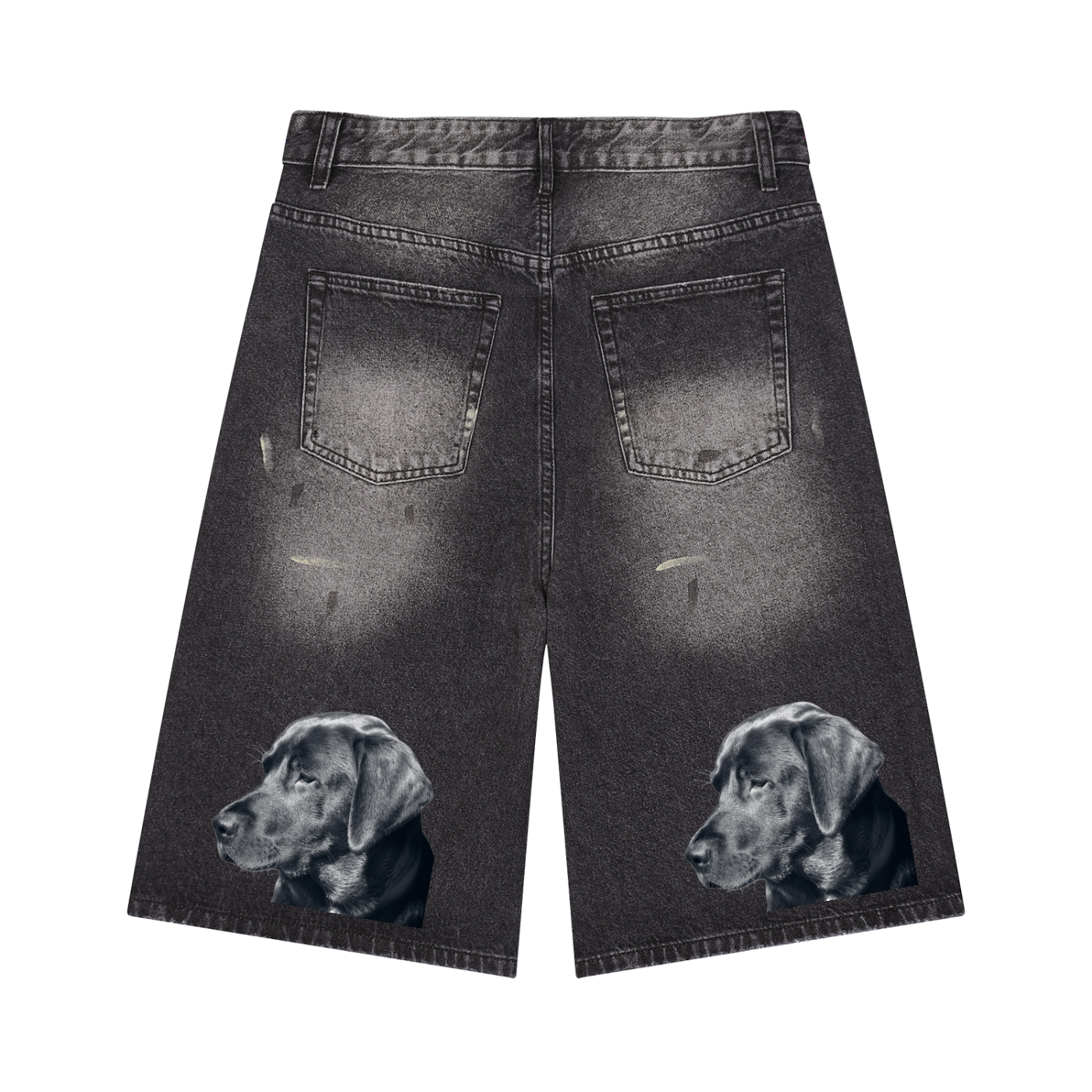 LW 123 Men’s Vintage Wash Wide Leg Denim Shorts