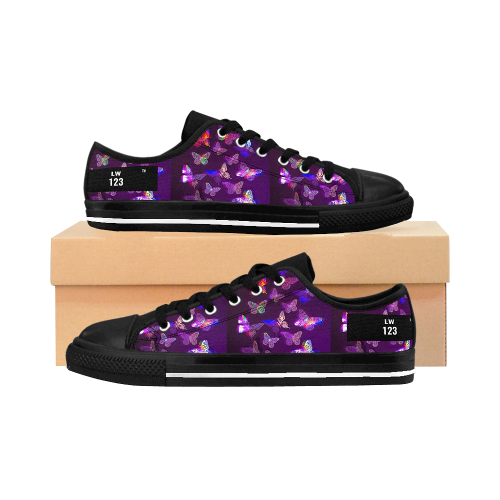 LW 123 Butterfly Print Women's Low-Top Sneakers